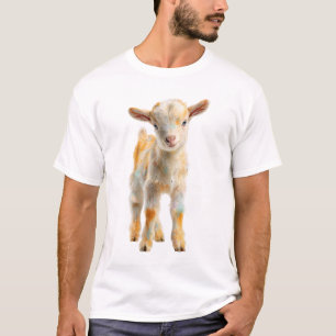 Färgglad konstnärlig pastell lammunge porträtt män t shirt