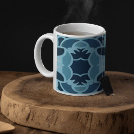 Färgglad kul blå klistermönster klassisk mugg