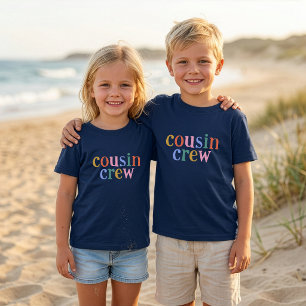 Färgglad kusinbesättning matchande familj t shirt