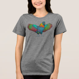 Färgglad kyckling t shirt