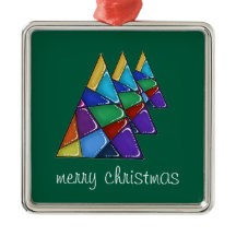 Färgglad lapptäcke julgran ornament