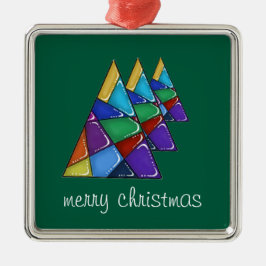 Färgglad lapptäcke julgran ornament