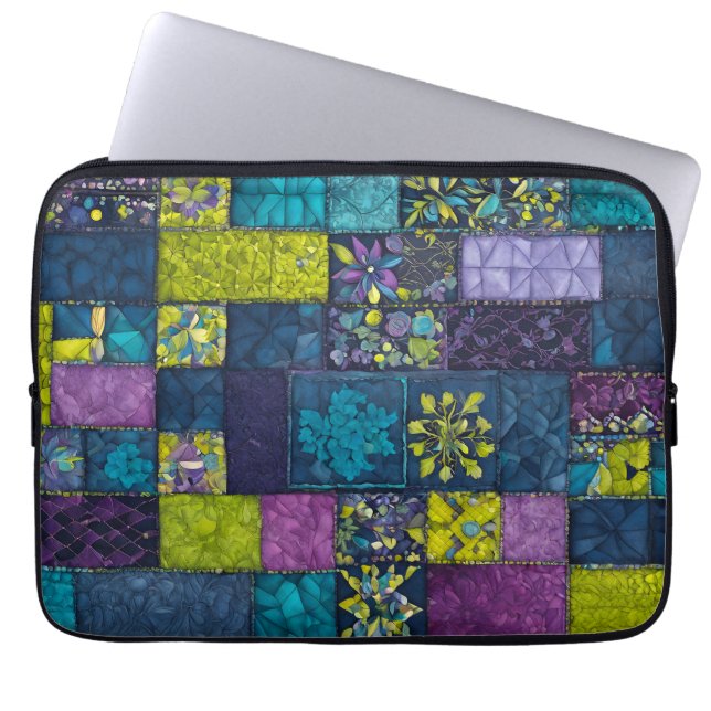 Färgglad lapptäcke konst laptop-fodral laptop fodral (Framsidan)