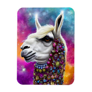Färgglad Llama med Juveler Magnet