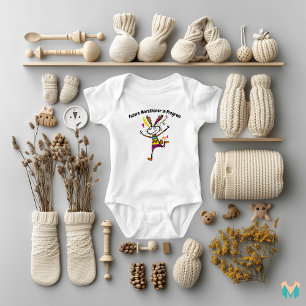 Färgglad löpande kanin konst för barn t shirt