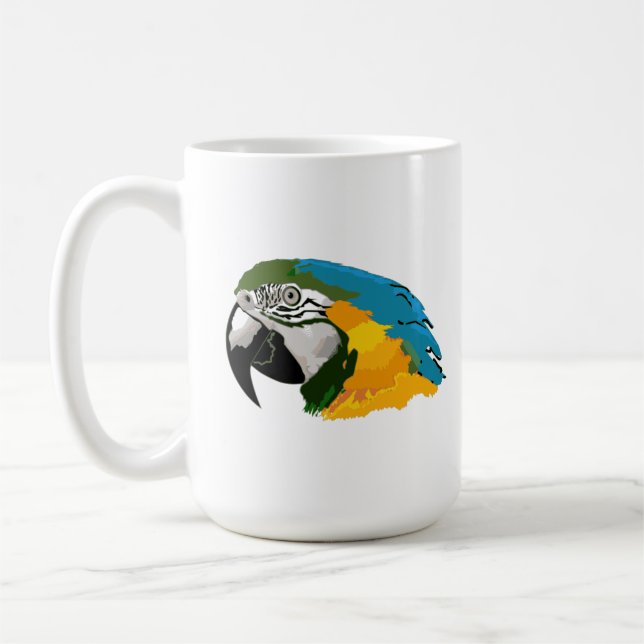 Färgglad Macaw-mugg Kaffemugg (Vänster)
