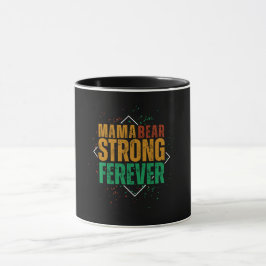 Färgglad Mama Björn Stark Alltid Mugg