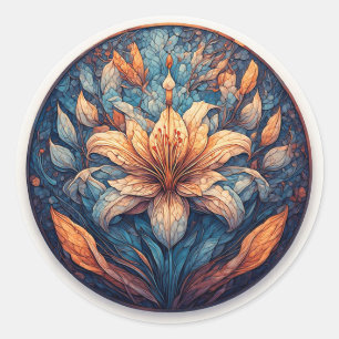 Färgglad Mandala Boho-dekor, Meditationspresent fö Runt Klistermärke