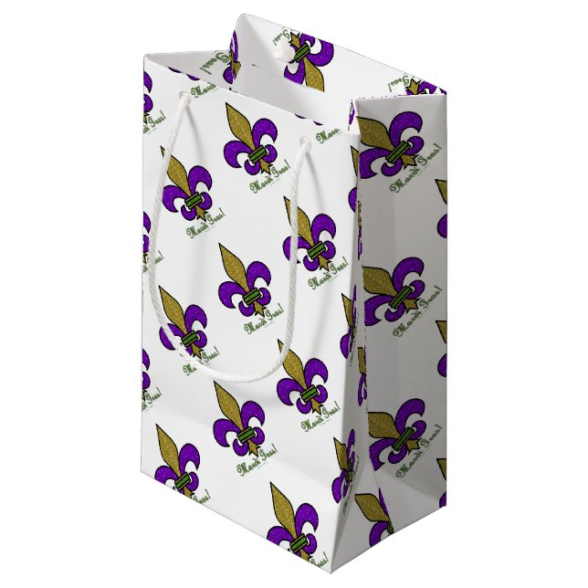 Färgglad Mardi Gras Fleur De Lis (Framsidan Vinklad)
