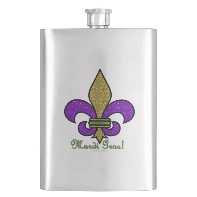 Färgglad Mardi Gras Fleur De Lis Fickplunta (Framsidan)