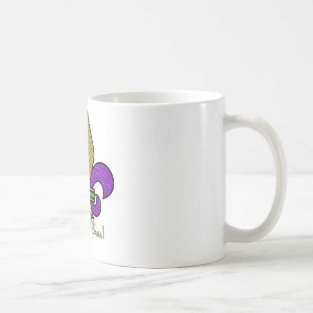 Färgglad Mardi Gras Fleur De Lis Kaffemugg (Höger)