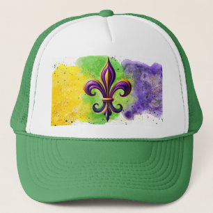 Färgglad Mardi Gras Fleur de lis Keps