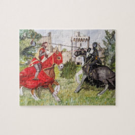 Färgglad medeltida Joust Pussel