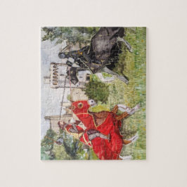 Färgglad medeltida Joust Pussel