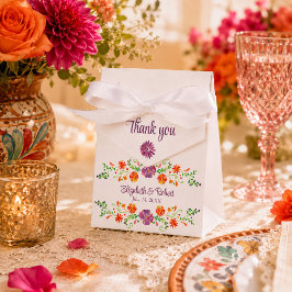 Färgglad mexikansk fiesta blomsterbröllop presentaskar