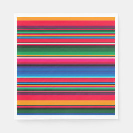 Färgglad mexikansk Serape-dekorationsfest Pappersservett