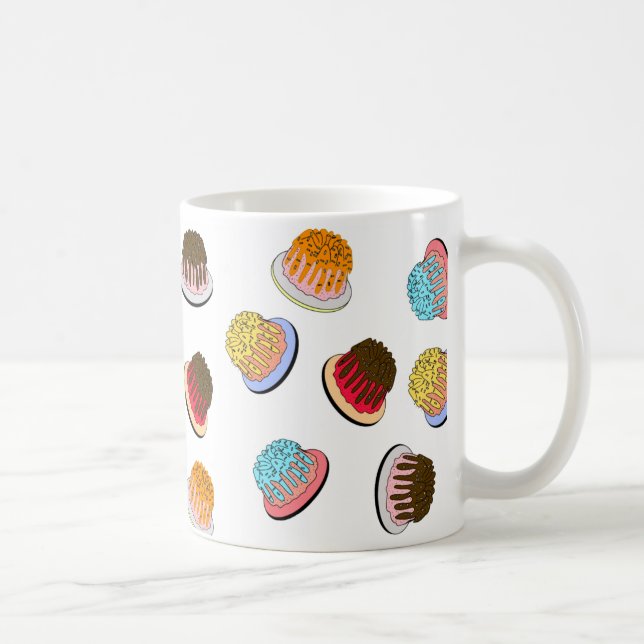 Färgglad Mini Donut Mönster Mugg (Höger)