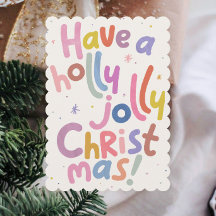 Färgglad minimalistisk modern julfirande kort