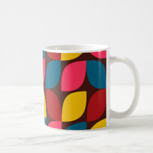 Färgglad, modern, trendig, urban blomabstraktion kaffemugg