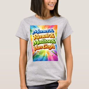 Färgglad Monet Renoir Matisse Van Gog T Shirt
