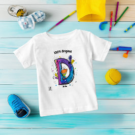 Färgglad Monogram D – Rolig och Anpassningsbar Des T Shirt