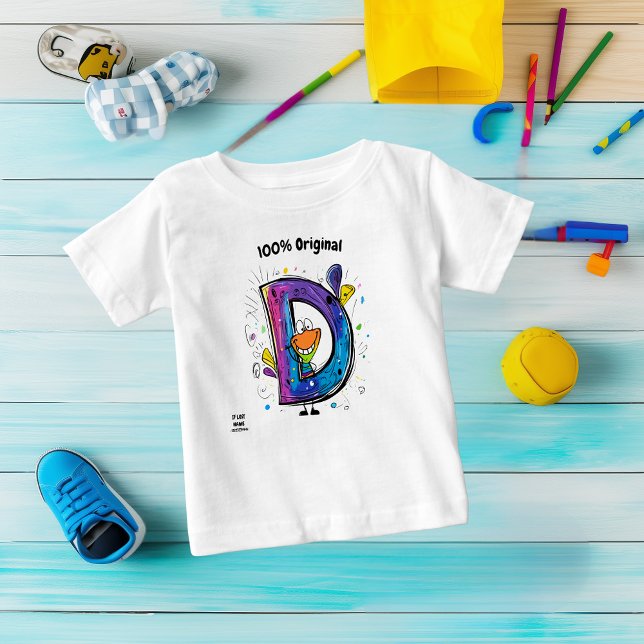 Färgglad Monogram D – Rolig och Anpassningsbar Des T Shirt (Skapare uppladdad)