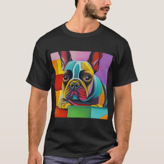 Färgglad Mops Konst Abstrakt Mops Konst Färgglad M T Shirt