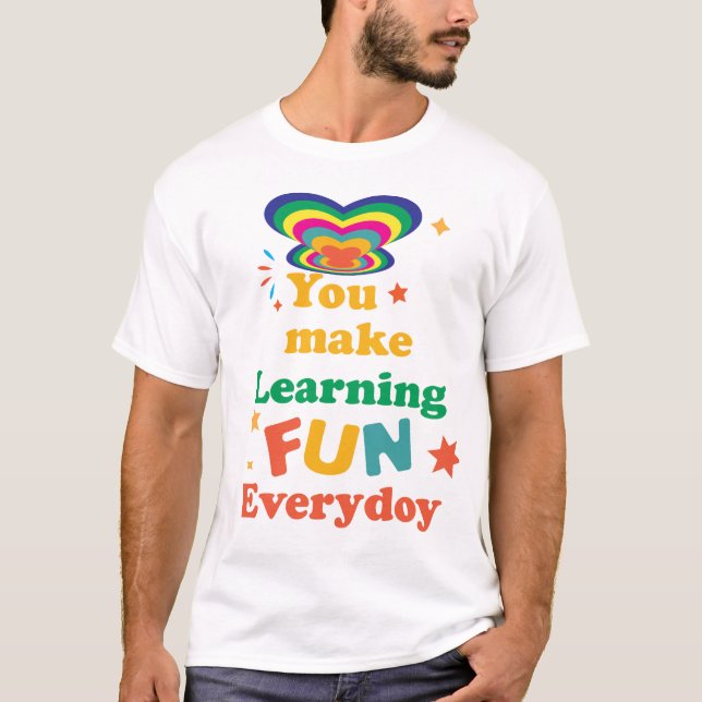 Färgglad Motiverande Grafik T Shirt (Framsida)