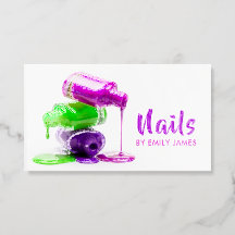 Färgglad nagellackskonstnärsalong