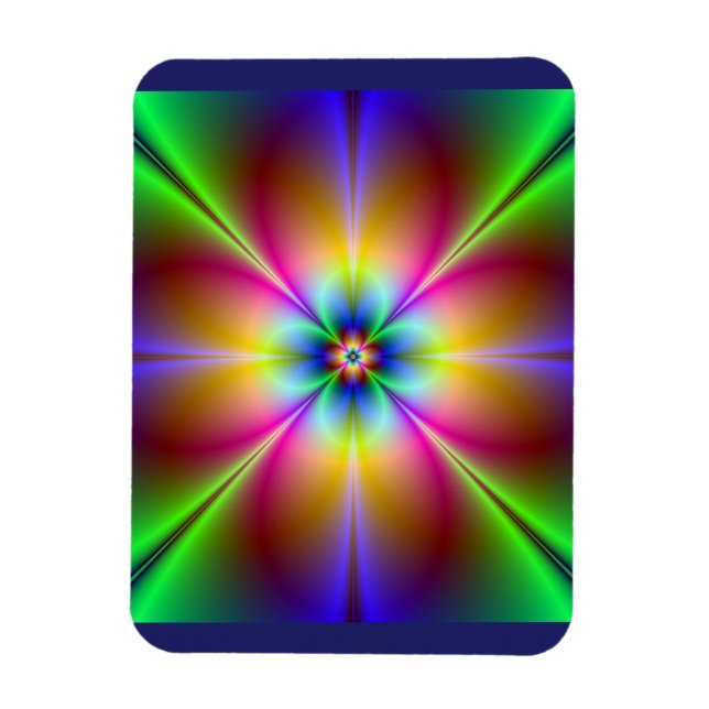 Färgglad Neon Margareta  Magnet (Vertikal)