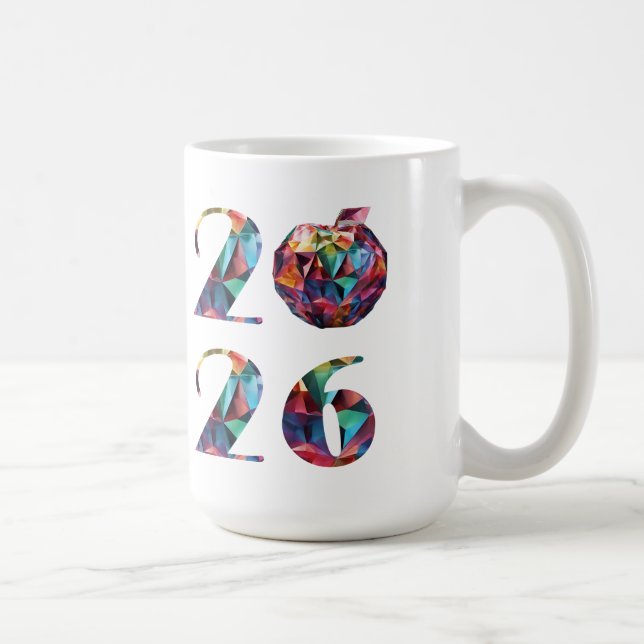 Färgglad nyårsafton 2026-fest- kaffemugg (Höger)