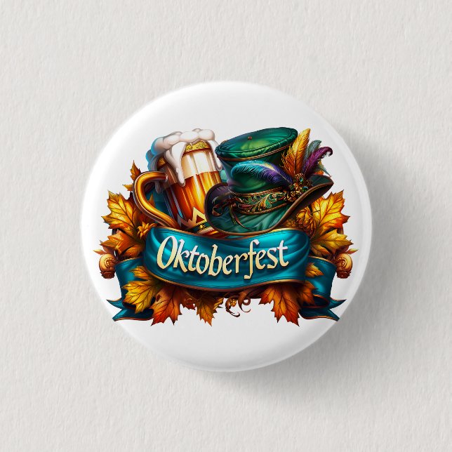 Färgglad Oktoberfest  Knapp (Framsida)