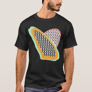 Färgglad papaya och drakfruktssommar t shirt