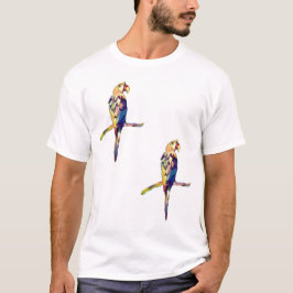 Färgglad papegoja herr T-shirt