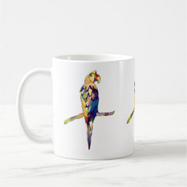 Färgglad papegojmugg kaffemugg