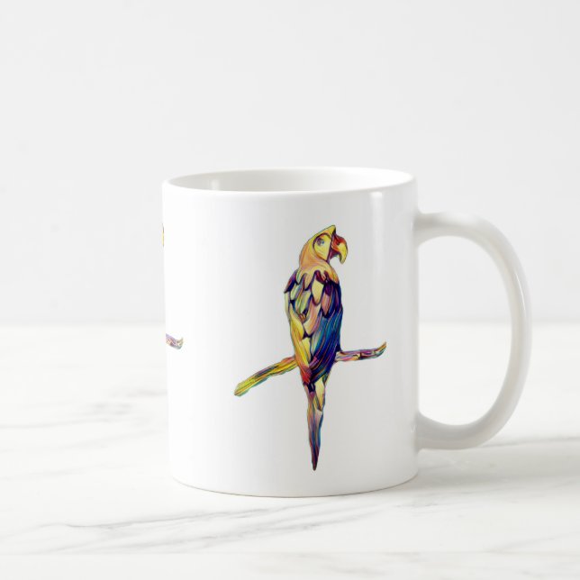 Färgglad papegojmugg kaffemugg (Höger)
