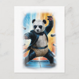 Färgglad Parodi Film Design på en Vit Helg Vykort