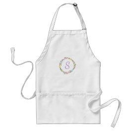 Färgglad påskpil-krans med anpassad monogram förkläde