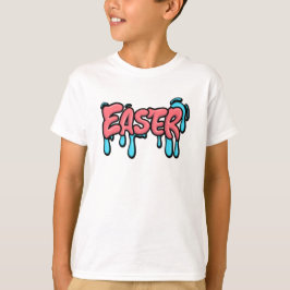 Färgglad påsktext i graffiti-stil med dropp-effekt t shirt