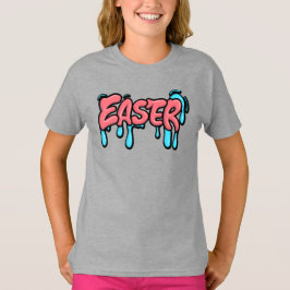 Färgglad påsktext i graffiti-stil med dropp-effekt t shirt