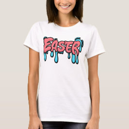 Färgglad påsktext i graffiti-stil med dropp-effekt t shirt