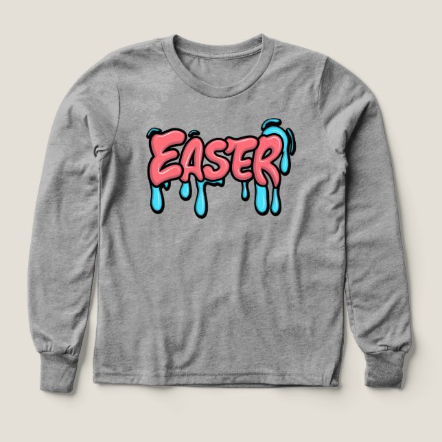 Färgglad påsktext i graffiti-stil med dropp-effekt t shirt (Design framsida)