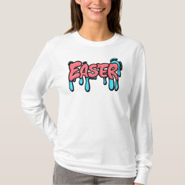 Färgglad påsktext i graffiti-stil med dropp-effekt t shirt