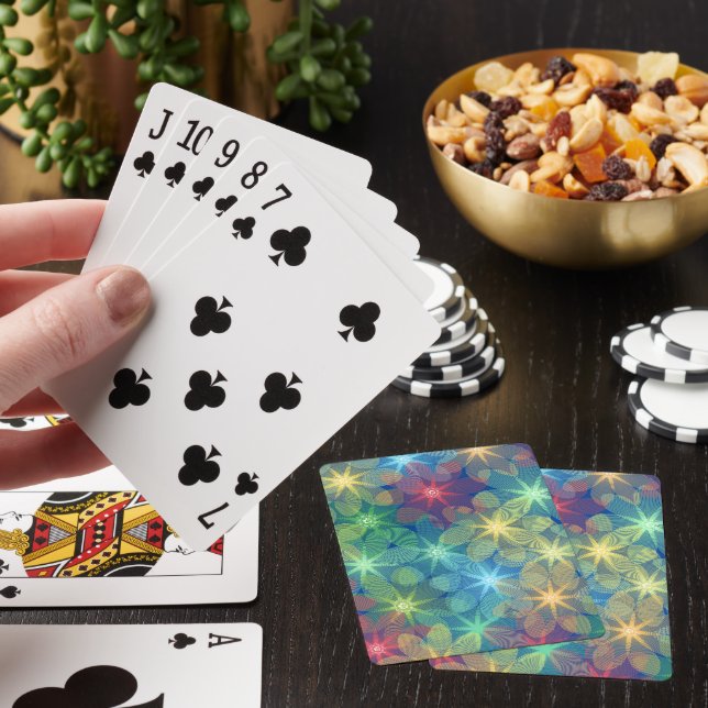 Färgglad Pastell Stjärnexplosion Casinokort (På plats)
