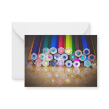 Färgglad pennkonst fotonotkort