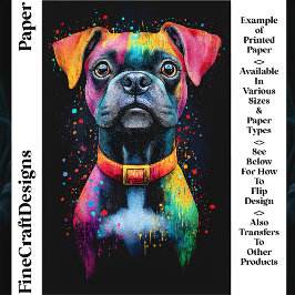 Färgglad Pop Art Korthårig Hund CS6 Hantverkspappe