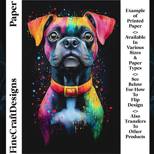 Färgglad Pop Art Korthårig Hund CS6 Hantverkspappe (Skapare uppladdad)