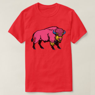 Färgglad Pop-Art Sydvästlig Buffel/Bison T Shirt