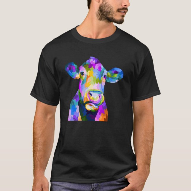 Färgglad Pop Ko T Shirt (Framsida)