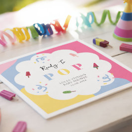 Färgglad Popsicle som är redo att poppa - Baby Sho Pappersservett